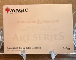MTG - AFR - Drizzt Do'Urden Art Card (Gold-Stamped Signature) NM - Image 2