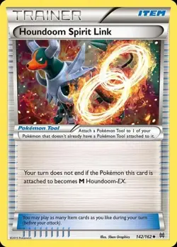 Houndoom Spirit Link 142/162 Uncommon Pokemon XY Break Through Card - Image 1