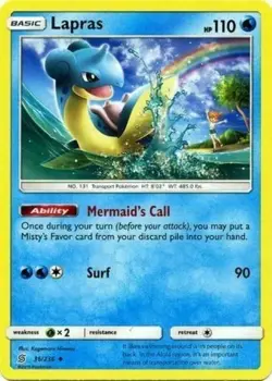 Lapras 36/236 Uncommon Unified Minds Sun & Moon Pokemon Card - Image 1
