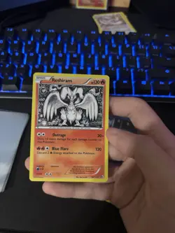 Pokemon TCG Reshiram Legendary Treasures Holo Rare Card 28/113 - Image 1
