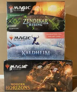 Kaldheim Set - Zendikar Rising Set - Modern Horizons MH1 - Booster Box Lot MTG - Image 1