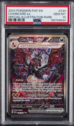 2024 POKEMON PAF EN-PALDEAN FATES SPECIAL ILLUSTRATION RARE CHARIZARD EX PSA 10 - Image 1