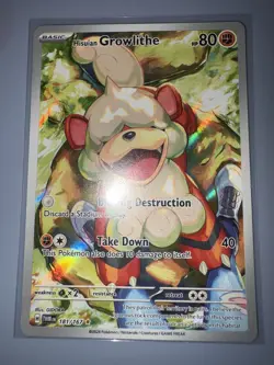 ⭐Pokemon TCG Hisuian Growlithe 181/167 Twilight Masquerade PACK FRESH - NM/M IR - Image 1