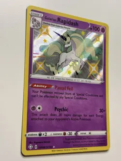 Galarian Rapidash SV048/SV122 Shiny Holo Rare Shining Fates Pokemon TCG - Image 2