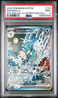 2024 POKEMON SVP EN-SV BLACK STAR PROMO #131 KINGDRA EX PSA 9 - Image 1