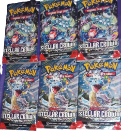 POKEMON SCARLET & VIOLET LOT (6) BOOSTER PACKS STELLAR CROWN NISP - Image 3