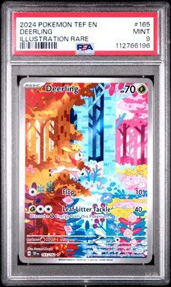 2024 POKEMON TEF EN-TEMPORAL FORCES ILLUSTRATION RARE #165 DEERLING PSA 9 - Image 1