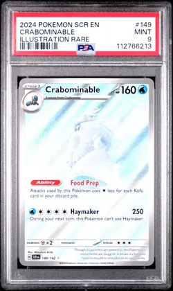 2024 POKEMON SCR EN-STELLAR CROWN ILLUSTRATION RARE #149 CRABOMINABLE PSA 9 - Image 1
