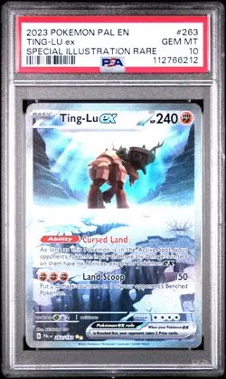2023 POKEMON PAL EN-PALDEA EVOLVED SPECIAL ILLUSTRATION RARE TING-LU EX PSA 10 - Image 1