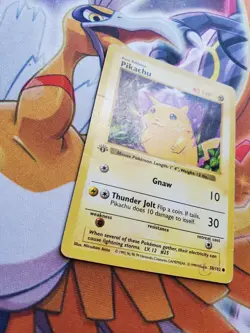 Pokemon Pikachu 1st Edition Base Set (Shadowless) Yellow Cheeks 58/102 HP - Image 2