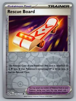 Rescue Board Reverse Holo 126/131 SV: Prismatic Evolutions Pokemon - Image 1