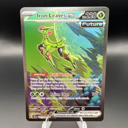 Pokemon TCG Temporal Forces Iron Leaves EX 203/162 Special Illustration Rare SIR - Image 1