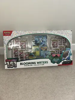 X 2 Pokemon Blooming Waters Premium Collection - Scarlet & Violet 151 Tins - Image 1