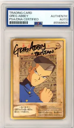 PSA Greg Abbey Signed Tristan No.5 Yu-Gi-Oh! Card OCG Bandai 1999 Japanese - Image 1