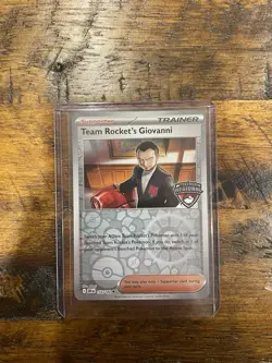 Team Rocket’s Giovanni Regional Stamp Pokemon Card - Image 1