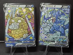 Psyduck & Golduck CUSTOM Stained Glass Holo Cards -Dissplay Only - Image 1