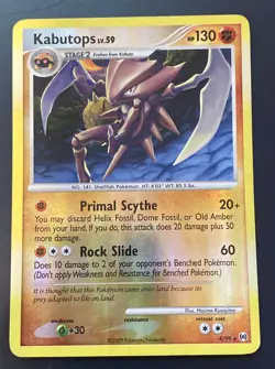 Kabutops Lv.59 4/99 Reverse Holo Rare Platinum Arceus 2009 Pokemon Card LP - Image 1