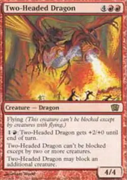 1 x Two-Headed Dragon - Foil - 8th Edition - Moderate Play - MTG - Image 1