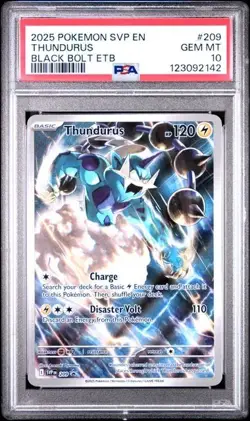 Pokemon - Thundurus - SVP 209 - BLACK STAR PROMO - Black Bolt ETB - PSA 10 - Image 1