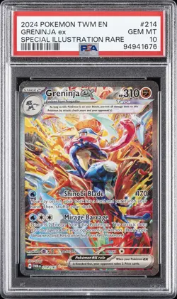 2024 POKEMON TWM EN-TWILIGHT MASQUERADE #214 GRENINJA EX PSA 10 - Image 1