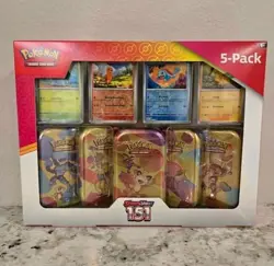 Pokemon Scarlet & Violet - 151 (5-Pack) Mini Tins Costco Bundle - Image 1