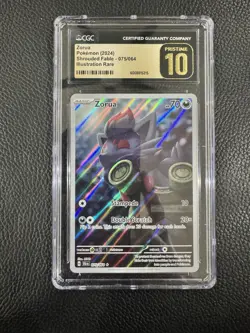 Pokemon TCG: Zorua Illustration Rare 075/064 Shrouded Fable CGC Pristine 10 Slab - Image 1