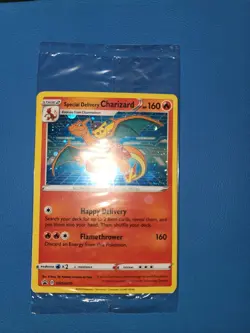 Pokemon TCG Special Delivery Charizard SWSH075 Holo Black Star Promo Sealed - Image 3