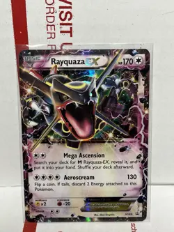 Pokemon TCG Rayquaza-EX XY Black Star NICE! Promos Holo Card XY69 - Image 1