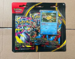 Pokemon TCG MEGA EVOLUTIONS 3 PACK BLISTER - Psyduck Promo! - Image 1