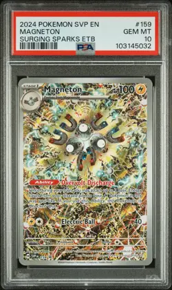 2024 POKEMON SVP EN-SV BLACK STAR PROMO #159 MAGNETON PSA 10 - Image 1