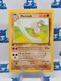 Pokemon Marowak 39/64 1st Edition Jungle LP - Image 1