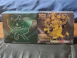 Pokemon Twilight Masquerade & Surging Sparks ETBs Lot Of 2 New Factory Sealed - Image 1