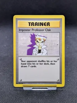 Imposter Professor Oak 73/102 Rare Base Set Pokemon Card NM - Image 1