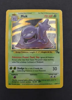 Pokemon Muk 13/62 Fossil Set Holo (HP) Vintage WOTC 1999 - Image 1
