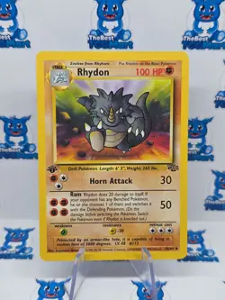Pokemon - Rhydon - Jungle 45/64 1st Edition - Pokemon LP - Image 1