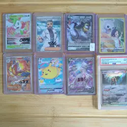 Pokemon TCG Rare Full Art Bundle with Graded Slab - Image 1