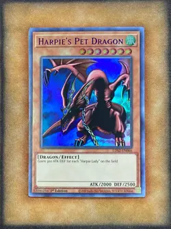 Yugioh Harpie's Pet Dragon LDS2-EN066 Ultra Rare 1st Ed PURPLE NM - Image 1