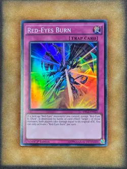 Yugioh Red-Eyes Burn DRL2-EN021 Super Rare 1st Ed NM - Image 1