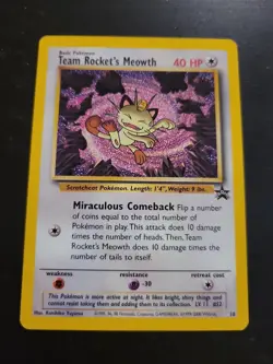 Pokemon Card Black Star Promo - 2000 Team Rocket's Meowth 18 - Image 1