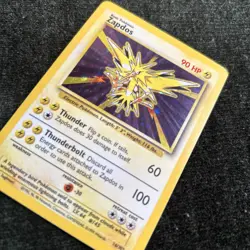 Pokemon TCG Zapdos Base Set Holo Unlimited Rare Card 16/102 - Image 2