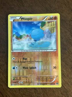 Pokemon Card XY Ancient Origins Reverse Holo Foil - Wooper 38/98 - Image 1