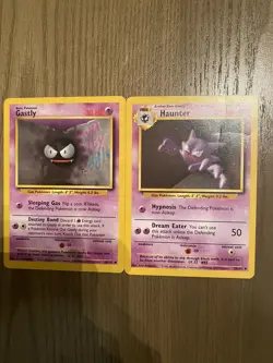 Pokemon Cards Gastly And Haunter Base Set with Bonus Gift! - Image 1