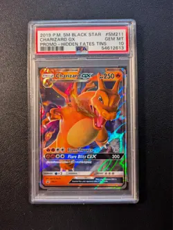 Charizard GX Hidden Fates Promo #SM211 PSA 10 Gem Mint Pokemon Card - Image 1
