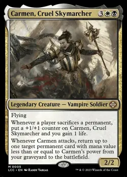 Near Mint, English - 1 x MTG Carmen, Cruel Skymarcher - Foil Commander: The Lost - Image 1