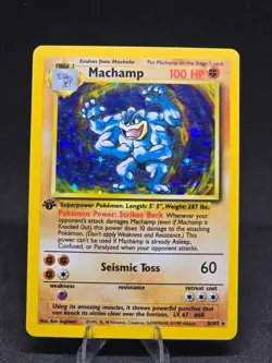 Pokemon TCG Machamp 8/102 1999 Vintage WOTC Holo Rare 1st Edition NM - Image 3