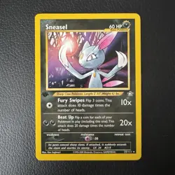 25/111 Sneasel 1st Edition Rare Card | Pokemon Neo Genesis 2000 | LP/NM - UK - Image 1
