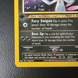 25/111 Sneasel 1st Edition Rare Card | Pokemon Neo Genesis 2000 | LP/NM - UK - Image 5