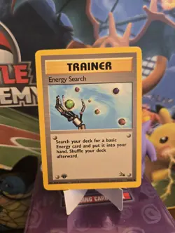 ENERGY SEARCH TRAINER 1ST EDITION NON HOLO - 1999 POKEMON VINTAGE # 59/62 - Image 1