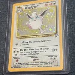 Pokemon TCG Wigglytuff 019/130 Base Set 2 Holo Rare Swirls Vintage LP+ - Image 1