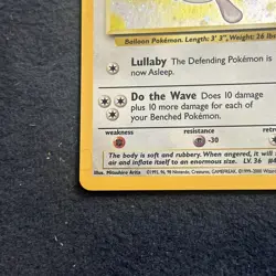 Pokemon TCG Wigglytuff 019/130 Base Set 2 Holo Rare Swirls Vintage LP+ - Image 5